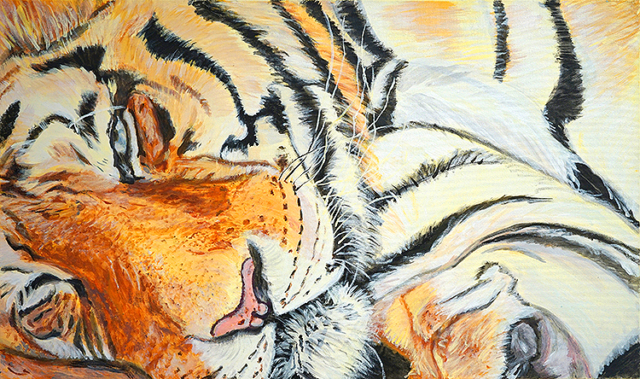 Tigre du Bengale Peinture Catherine LLLORENS ART